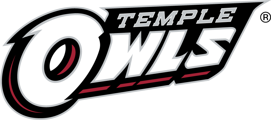 Temple Owls 2014-2020 Wordmark Logo v3 iron on transfers for T-shirts